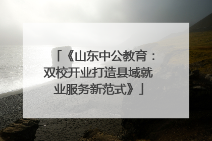 《山东中公教育：双校开业打造县域就业服务新范式》