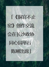 《铜官不止窑》创作交流会在长沙政协同心园举行 陈刚出席