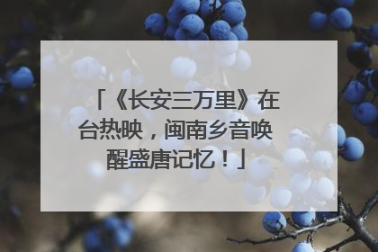 《长安三万里》在台热映，闽南乡音唤醒盛唐记忆！