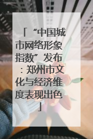“中国城市网络形象指数”发布：郑州市文化与经济维度表现出色