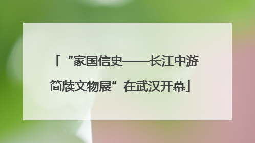 “家国信史——长江中游简牍文物展”在武汉开幕