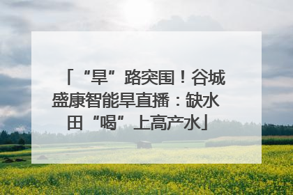 “旱”路突围！谷城盛康智能旱直播：缺水田“喝”上高产水