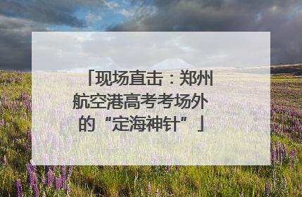 现场直击：郑州航空港高考考场外的“定海神针”