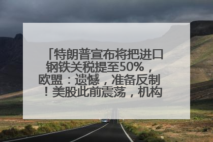 特朗普宣布将把进口钢铁关税提至50%，欧盟：遗憾，准备反制！美股此前震荡，机构：美元正进入熊市