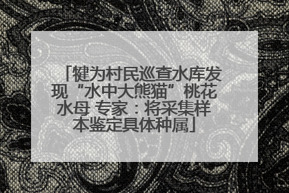 犍为村民巡查水库发现“水中大熊猫”桃花水母 专家：将采集样本鉴定具体种属