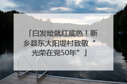 白发绘就红底色！新乡县东大阳堤村致敬“光荣在党50年”