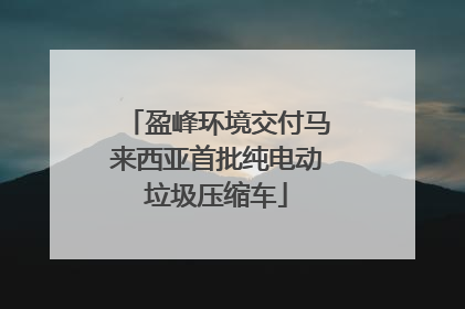盈峰环境交付马来西亚首批纯电动垃圾压缩车