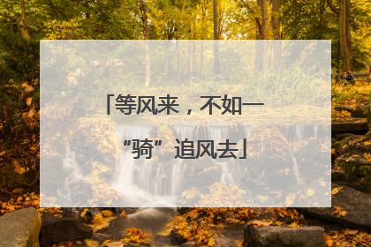 等风来，不如一“骑”追风去