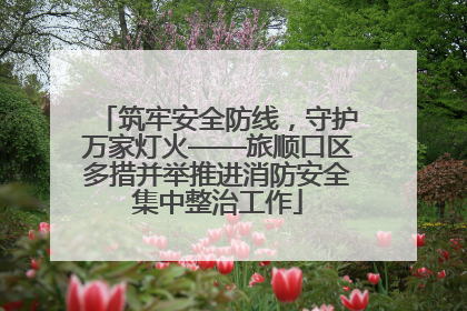 筑牢安全防线，守护万家灯火——旅顺口区多措并举推进消防安全集中整治工作