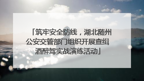 筑牢安全防线，湖北随州公安交管部门组织开展查缉酒醉驾实战演练活动