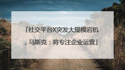 社交平台X突发大规模宕机，马斯克：将专注企业运营