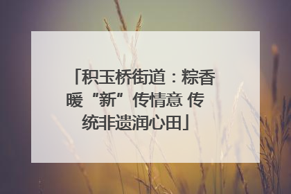 积玉桥街道：粽香暖“新”传情意 传统非遗润心田