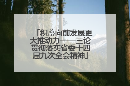 积蓄向前发展更大推动力——三论贯彻落实省委十四届九次全会精神