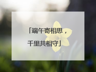 端午寄相思，千里共相守