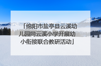 绵阳市盐亭县云溪幼儿园同云溪小学开展幼小衔接联合教研活动