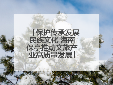 保护传承发展民族文化 海南保亭推动文旅产业高质量发展