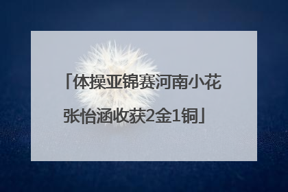 体操亚锦赛河南小花张怡涵收获2金1铜