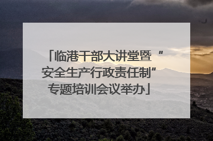 临港干部大讲堂暨“安全生产行政责任制”专题培训会议举办