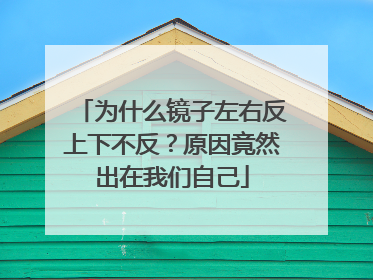 为什么镜子左右反上下不反？原因竟然出在我们自己