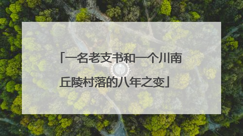 一名老支书和一个川南丘陵村落的八年之变