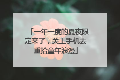 一年一度的夏夜限定来了，关上手机去重拾童年浪漫