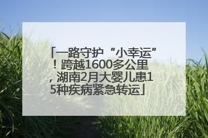 一路守护“小幸运”！跨越1600多公里，湖南2月大婴儿患15种疾病紧急转运