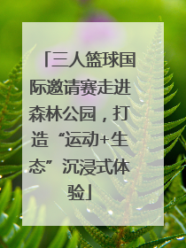 三人篮球国际邀请赛走进森林公园，打造“运动+生态”沉浸式体验