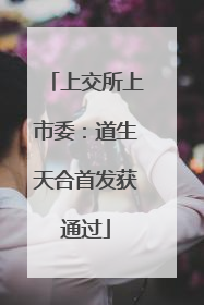 上交所上市委：道生天合首发获通过