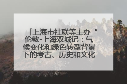上海市社联等主办“伦敦-上海双城记：气候变化和绿色转型背景下的考古、历史和文化遗产”学术对话