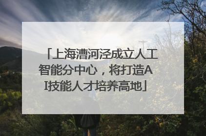 上海漕河泾成立人工智能分中心，将打造AI技能人才培养高地
