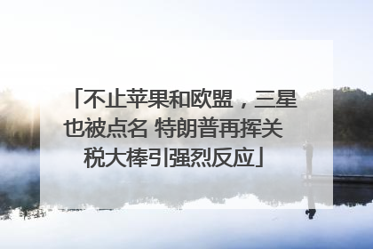 不止苹果和欧盟，三星也被点名 特朗普再挥关税大棒引强烈反应