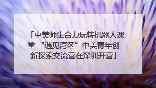 中美师生合力玩转机器人课堂 “遇见湾区”中美青年创新探索交流营在深圳开营