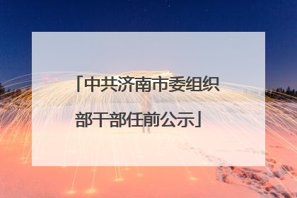 中共济南市委组织部干部任前公示