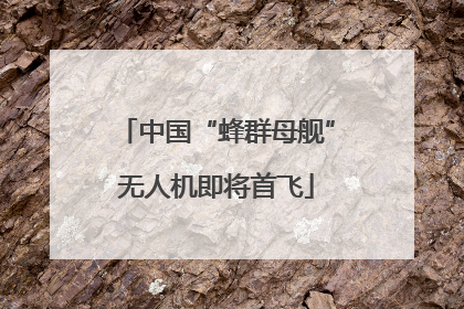 中国“蜂群母舰”无人机即将首飞