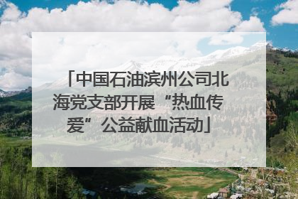 中国石油滨州公司北海党支部开展“热血传爱”公益献血活动