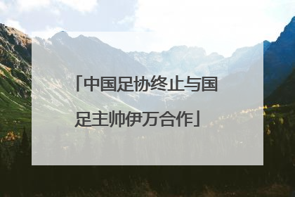 中国足协终止与国足主帅伊万合作