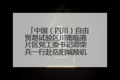 中国（四川）自由贸易试验区川南临港片区党工委书记谭荣兵一行赴岳阳城陵矶综保区考察