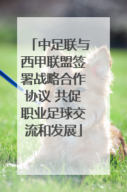 中足联与西甲联盟签署战略合作协议 共促职业足球交流和发展