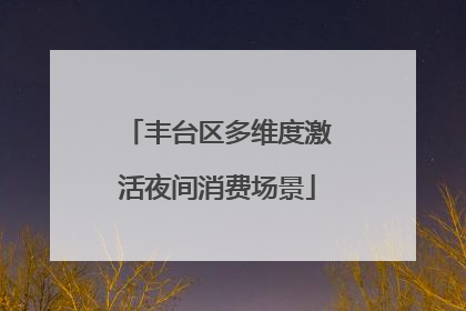 丰台区多维度激活夜间消费场景