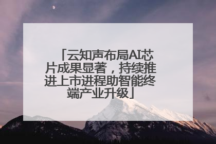 云知声布局AI芯片成果显著，持续推进上市进程助智能终端产业升级