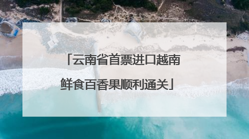云南省首票进口越南鲜食百香果顺利通关