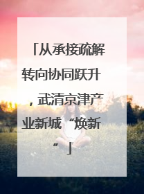 从承接疏解转向协同跃升，武清京津产业新城“焕新”
