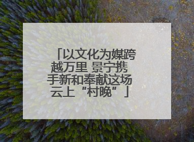 以文化为媒跨越万里 景宁携手新和奉献这场云上“村晚”