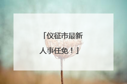 仪征市最新人事任免！