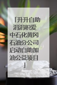 升升自助 涓涓积爱中石化黄冈石油分公司启动自助加油公益项目