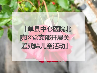 单县中心医院北院区党支部开展关爱残障儿童活动