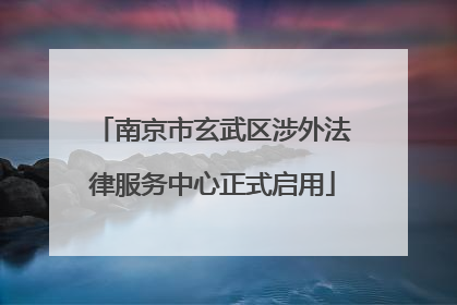 南京市玄武区涉外法律服务中心正式启用