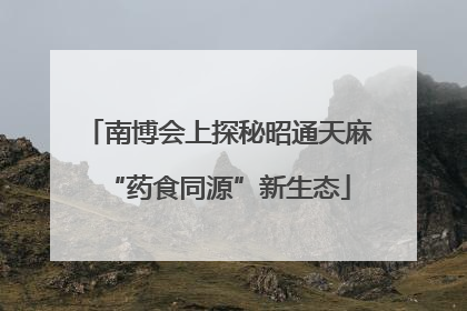 南博会上探秘昭通天麻“药食同源”新生态