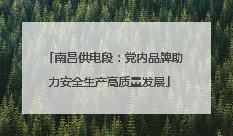 南昌供电段：党内品牌助力安全生产高质量发展