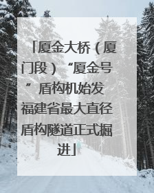 厦金大桥（厦门段）“厦金号”盾构机始发 福建省最大直径盾构隧道正式掘进